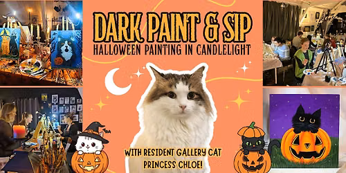 Dark Paint & Sip. Halloween in candlelight – beginner painting — Uitgaan in Leiden